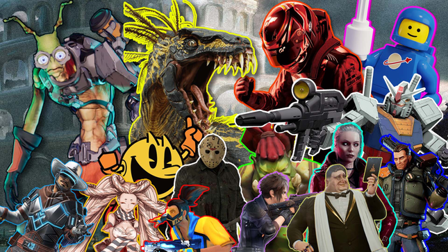 A collage of different characters from different Dead games.